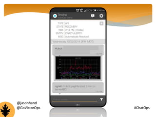 @jasonhand 
@GoVictorOps #ChatOps 
 