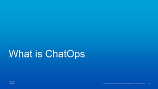 What is ChatOps
 