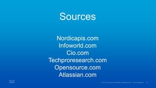 Sources
Nordicapis.com
Infoworld.com
Cio.com
Techproresearch.com
Opensource.com
Atlassian.com
 