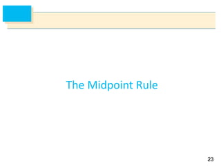 2323
The Midpoint Rule
 