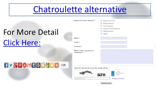 Alternativ chatroulette 10 Chatroulette