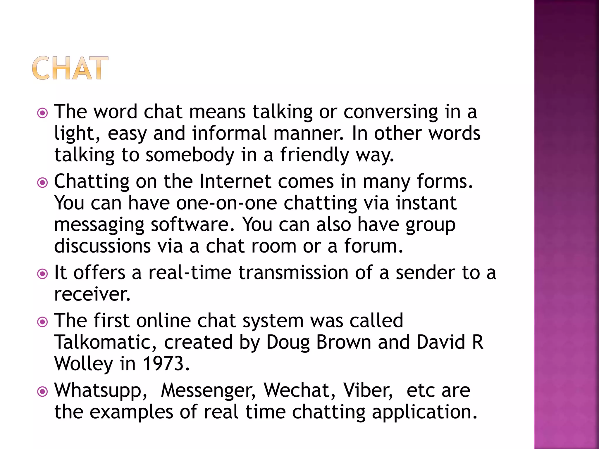 Chatting & Email | PPTX