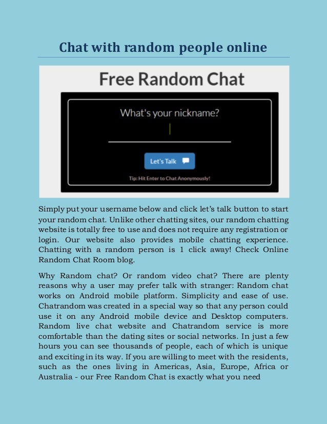 Random chat room