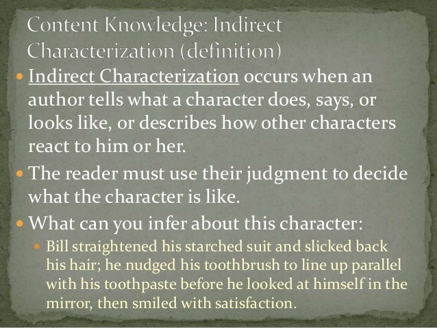 direct characterization definition
