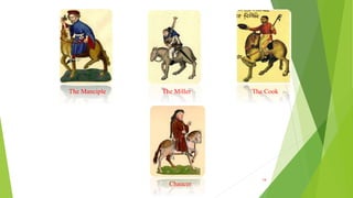 The Manciple The Miller The Cook
Chaucer
14
 