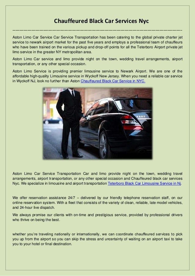 Chauffeured black car services nyc