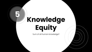 Knowledge
Equity
Sum of all human knowledge?
5
 