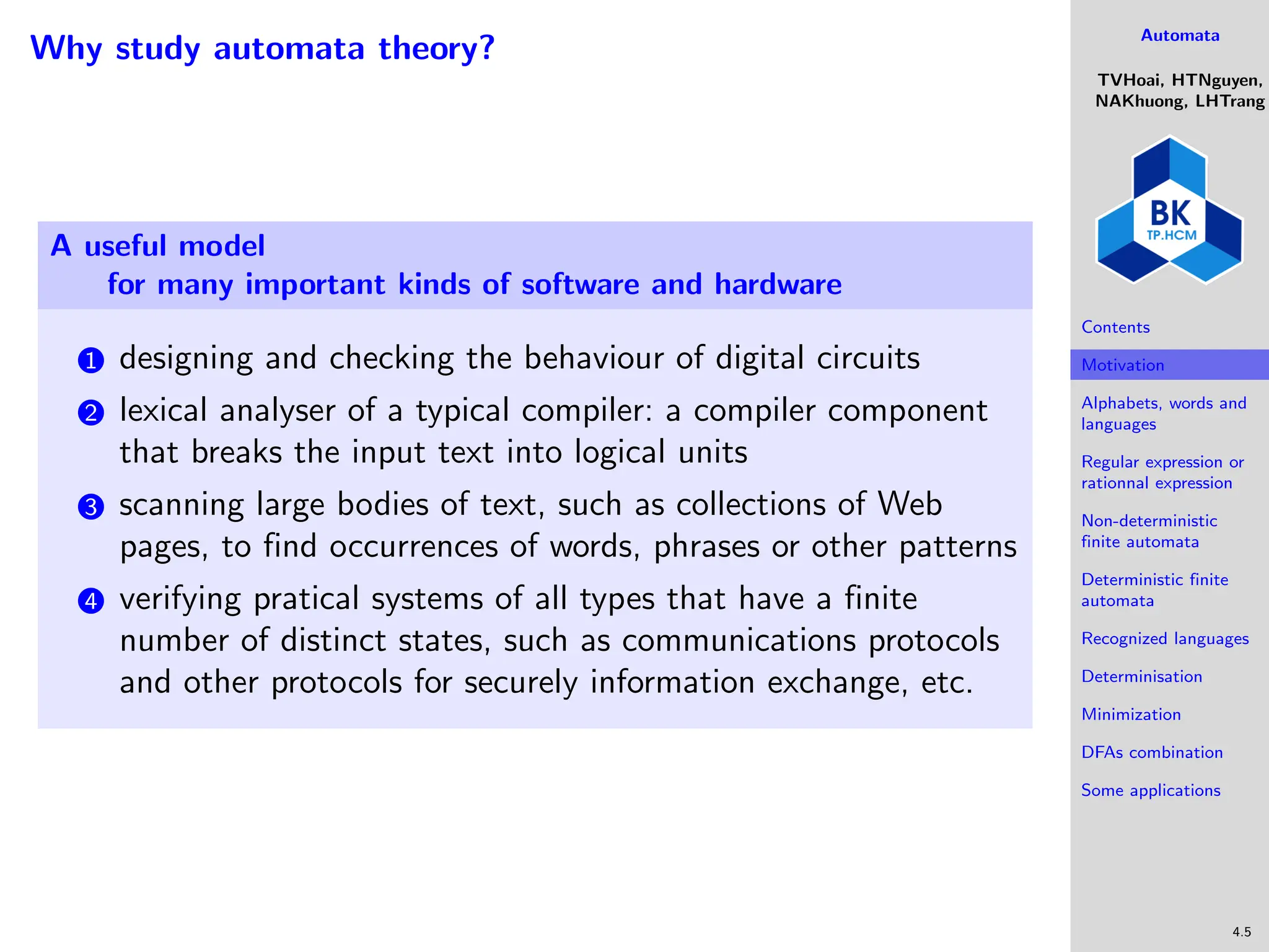 Mathematics Modeling - Chapter about Automata | PPT