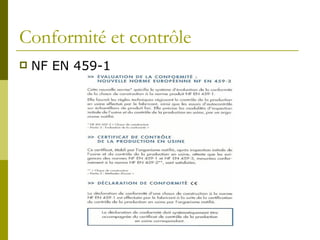 Conformité et contrôle NF EN 459-1 