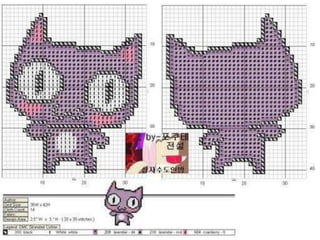 Chaveirinhos ponto cruz