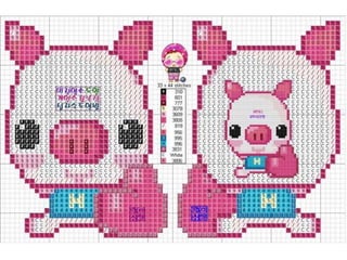 Chaveirinhos ponto cruz