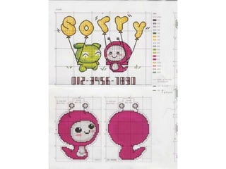 Chaveirinhos ponto cruz