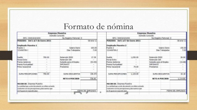 Nóminas y salararios, ADMINISTRACIÓN