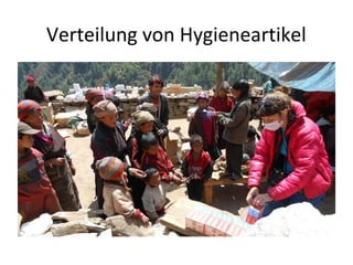Verteilung von Hygieneartikel
 