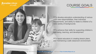 (CHC30113) Certificate III in Early Childhood and Care | PPT