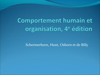 Schermerhorn, Hunt, Osborn et de Billy
 