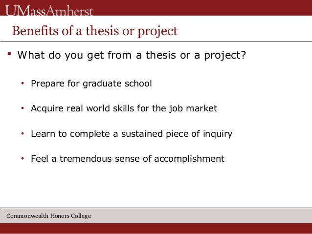 Benefits of completing a thesis or dissertation