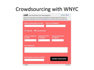 Crowdsourcing with WNYC
 