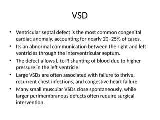Vsd Management Anaesthetic management of Congenital heart diseases | PPTX