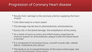 CHD- Coronary Heart Diseases. Causes and its management | PPTX