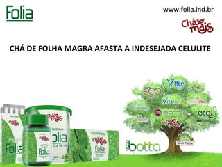 www.folia.ind.br




CHÁ DE FOLHA MAGRA AFASTA A INDESEJADA CELULITE
 