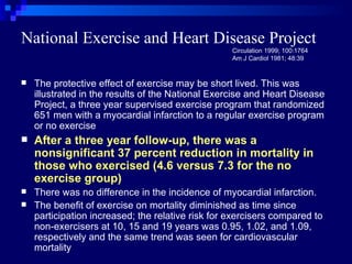 Coronary Heart Disease and Exercise: What's the evidence? | PPT