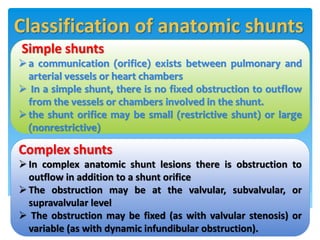 Simple Shunts ANESTHESIA FOR CONGENITAL HEART DISEASES | PPTX