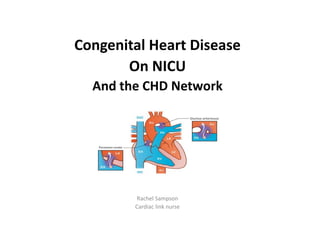 Congenital Heart Disease
On NICU
And the CHD Network
Rachel Sampson
Cardiac link nurse
 