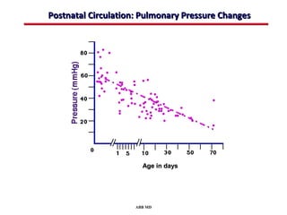 Postnatal Circulation: Pulmonary Pressure Changes




                       Age in days




                     ABB MD
 