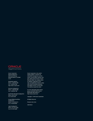 Oracle Process Manufacturing for Specialty Chemicals - Value ...