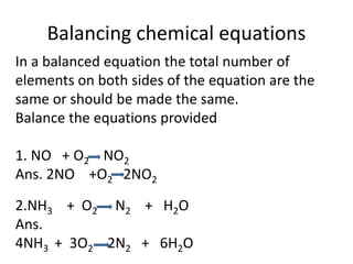N2 O2 Balance CHE 107 General Chemistry-1.pptx general chemistry | PPTX