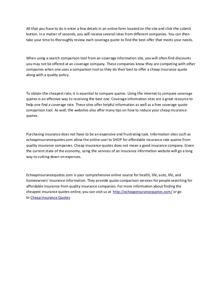 Cheap Insurance Quotes Coverage in your Local Area