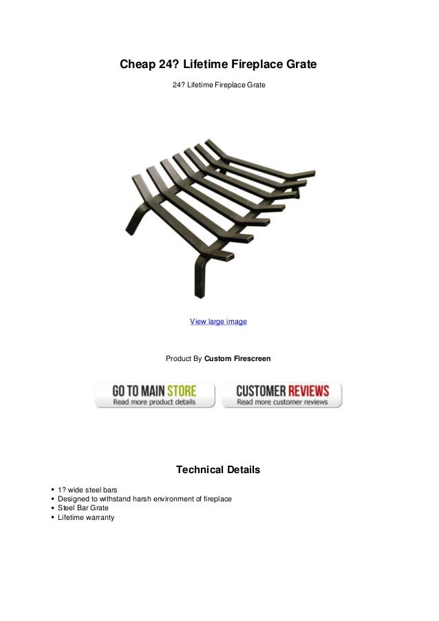 Cheap 24 Lifetime Fireplace Grate