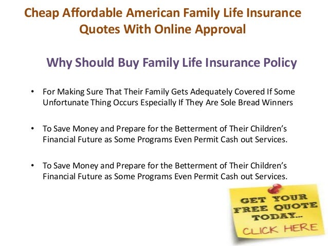 Cheap Affordable American Family Life Insurance Quotes ...