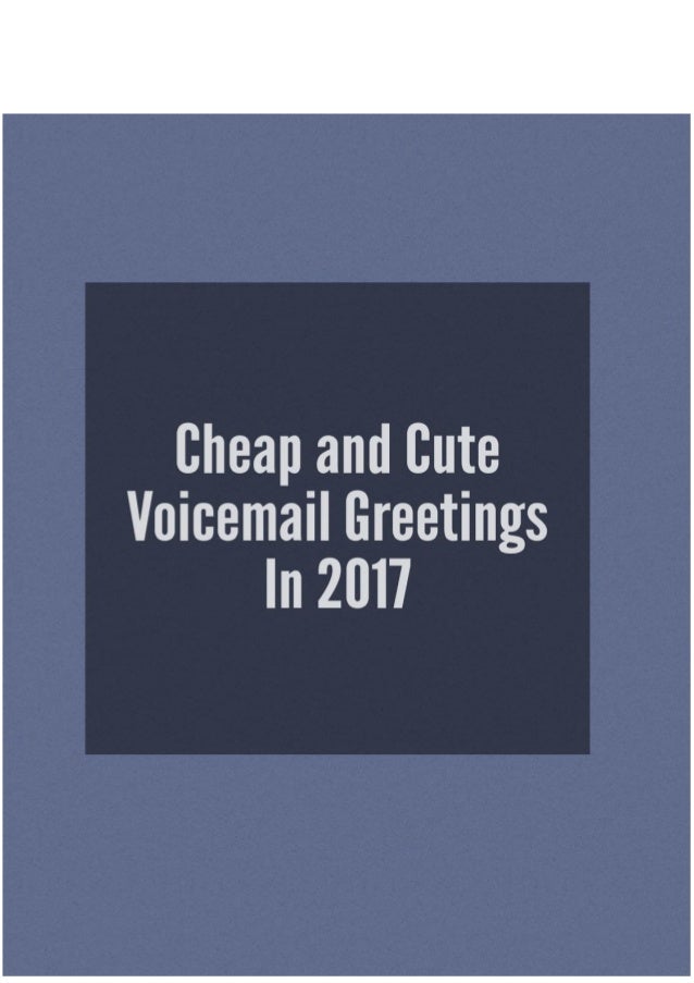 cheap and cute voicemail
