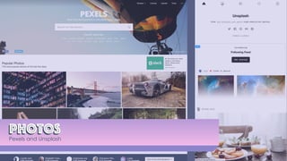 PhotosPhotos
Pexels and Unsplash
 