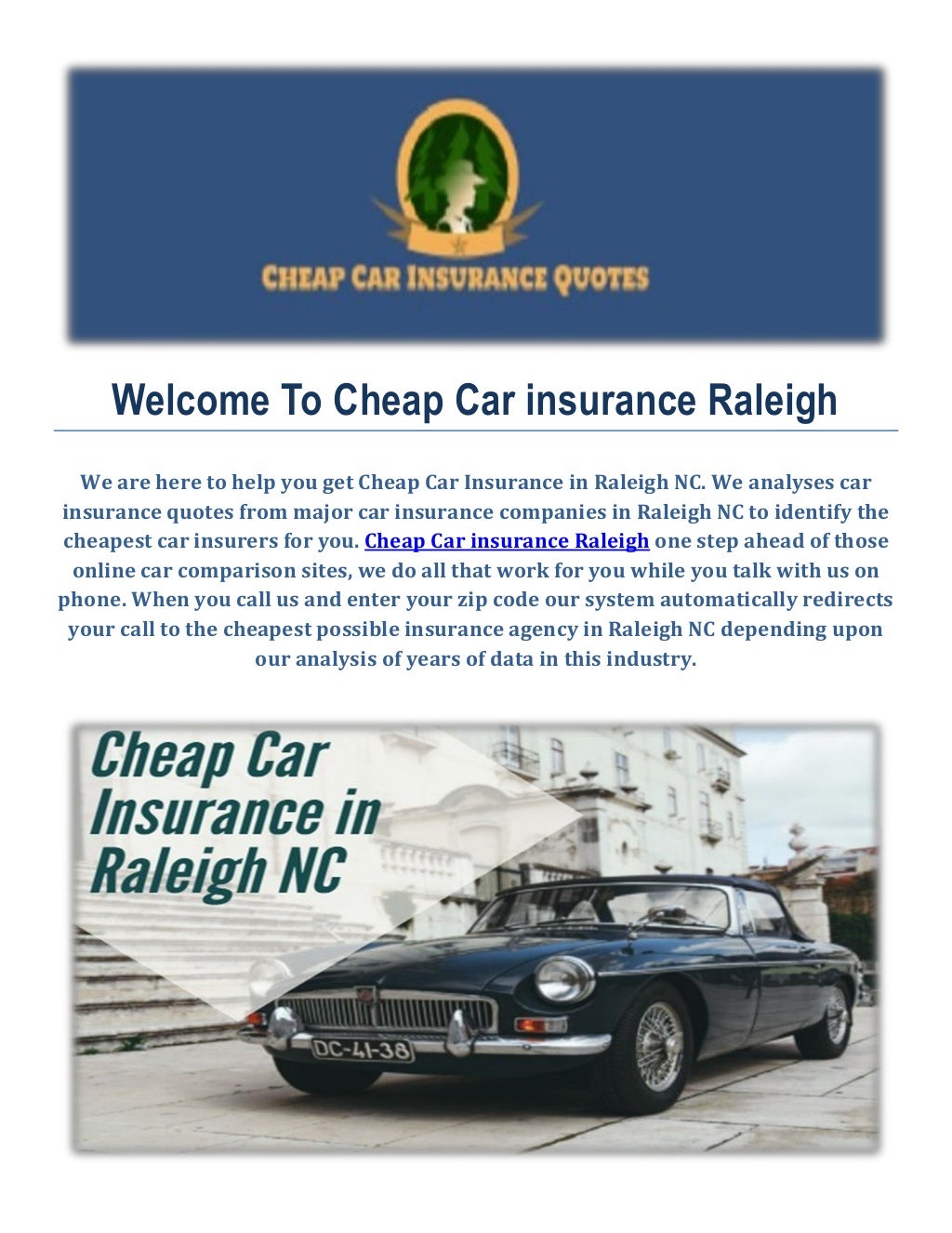 Cheap &amp; Best Car Insurance in Raleigh