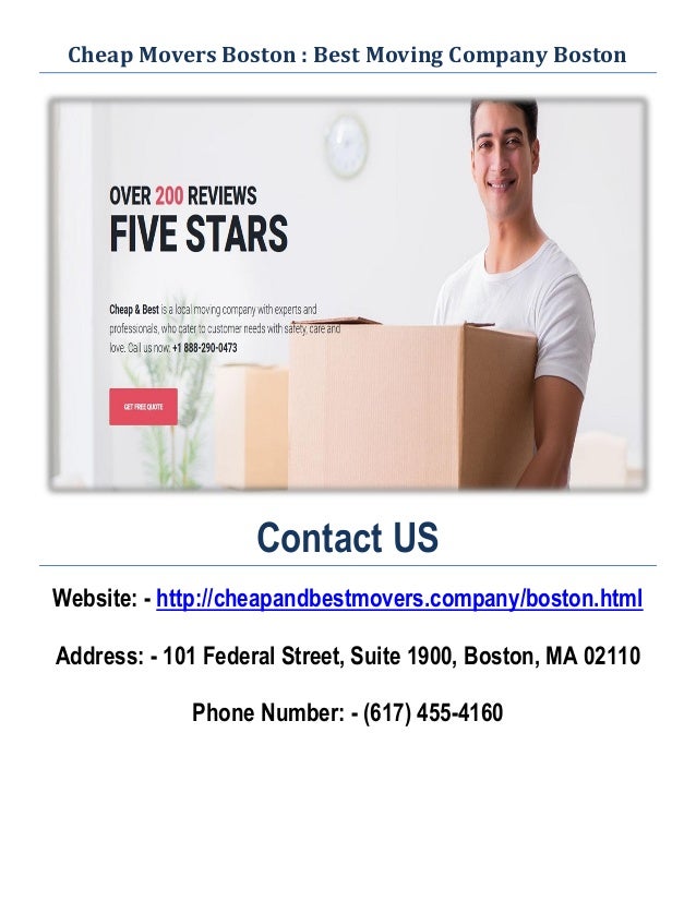 Cheap & Best Movers in Boston, MA