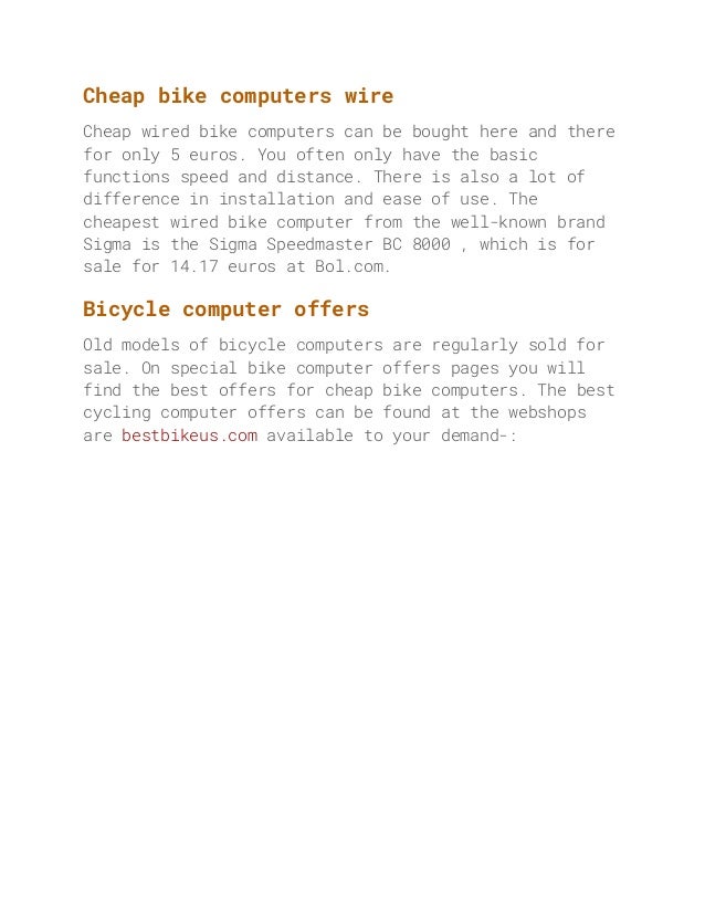 bicycle computers for sale