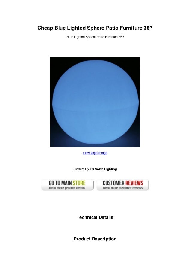 Cheap Blue Lighted Sphere Patio Furniture 36