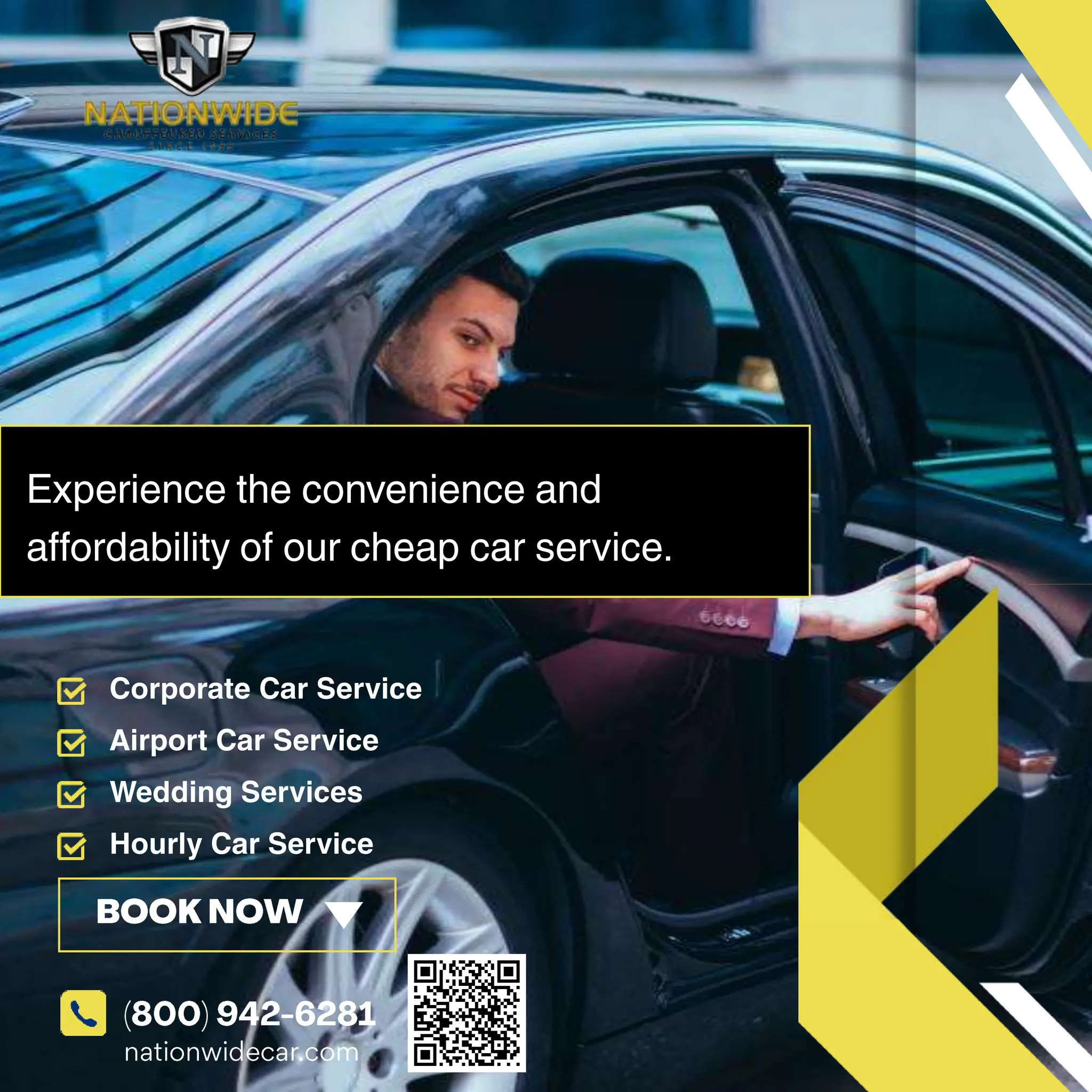 Corporate Car Service
Airport Car Service
Wedding Services
Hourly Car Service
Experience the convenience and
affordability of our cheap car service.
 