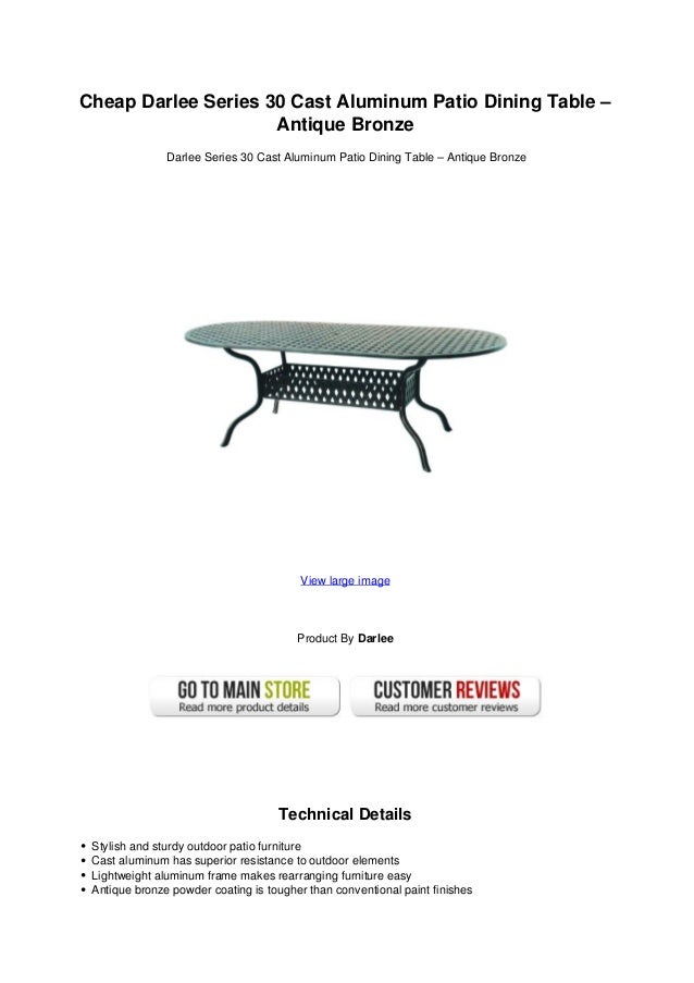 Cheap Darlee Series 30 Cast Aluminum Patio Dining Table Antique Bro
