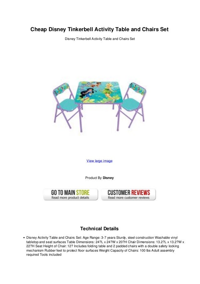 cheap disney tinkerbell activity table and chairs set