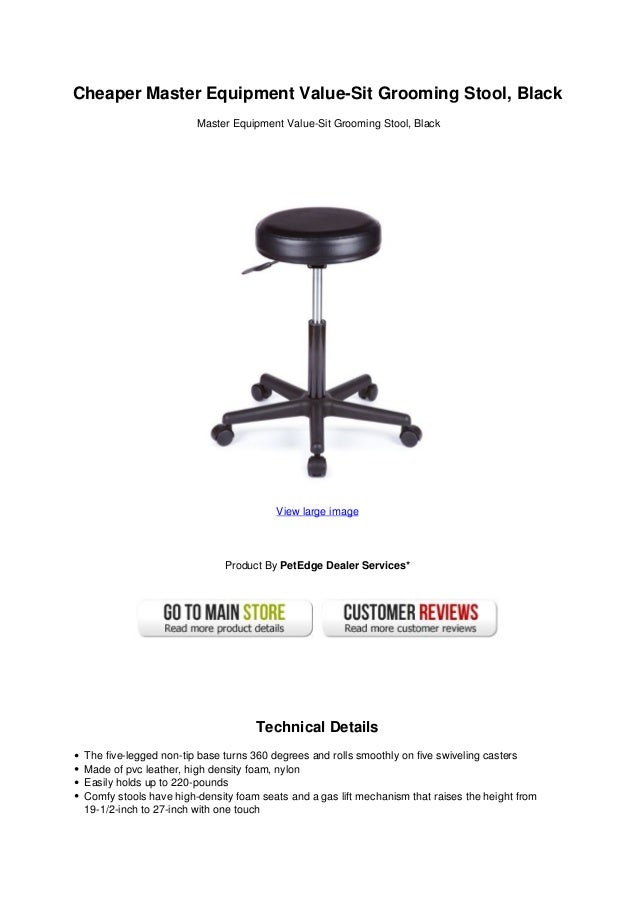 Cheaper Master Equipment Value Sit Grooming Stool Black