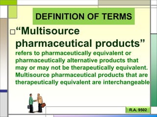 Cheaper Medicine Law.ppt