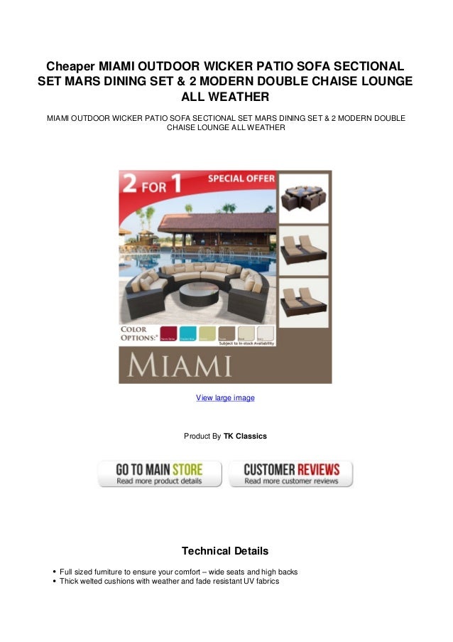 Cheaper miami outdoor wicker patio sofa sectional set mars ... Cheaper miami outdoor wicker patio sofa sectional set mars ... on Dollar General Chaise Lounge id=69570