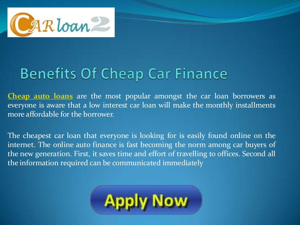 Cheapest Auto Loans For Bad Credit