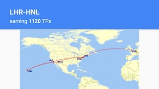 LHR-HNL
earning 1120 TPs
 