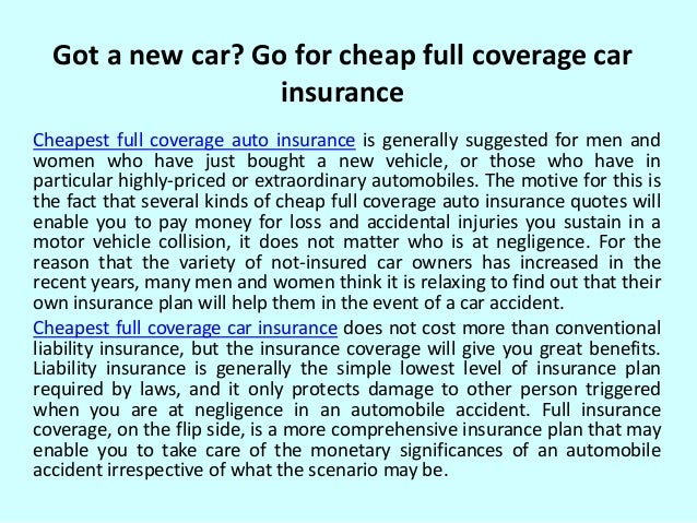 Cheap full coverage auto insurance quotes top