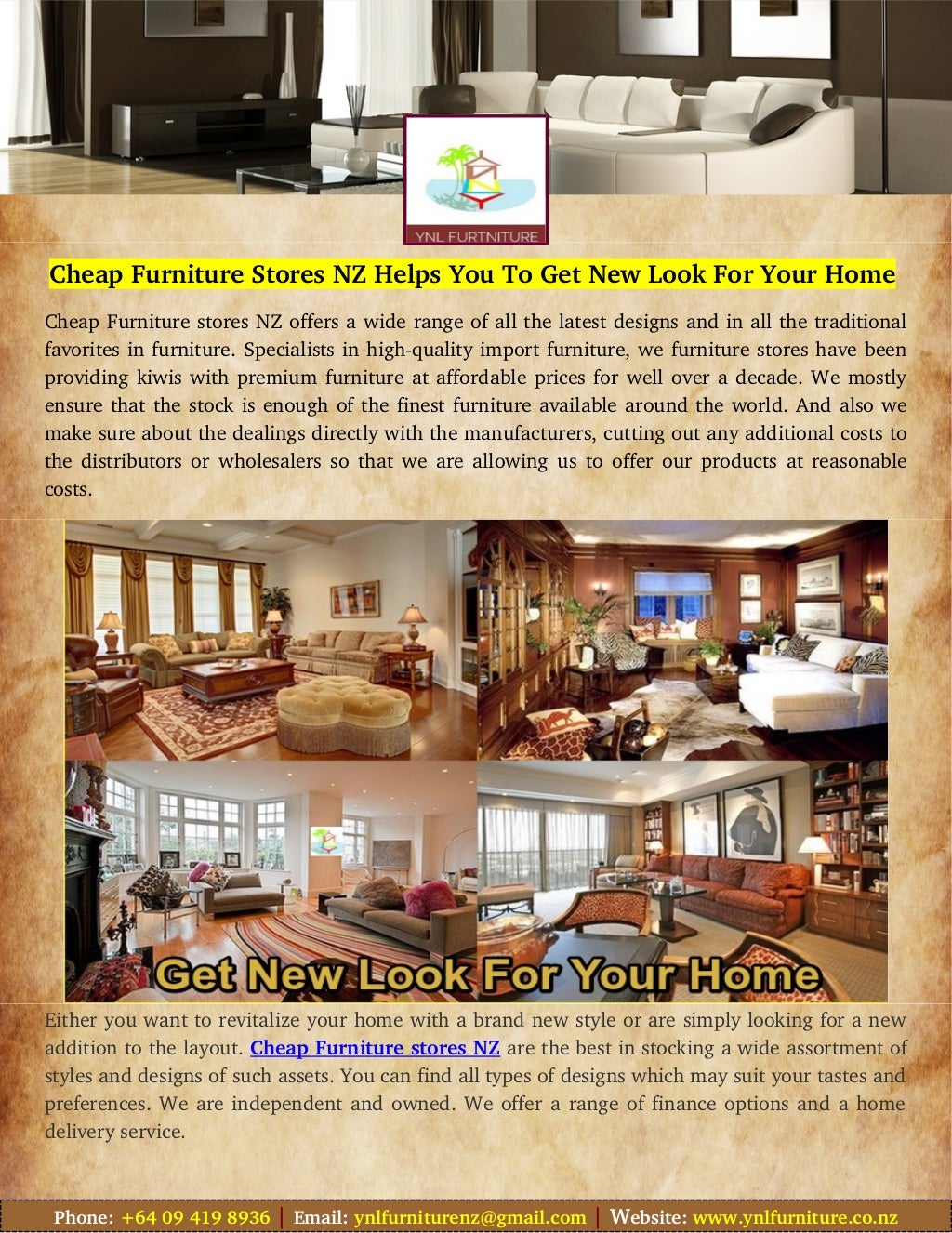 Cheap furniture stores nz helps you to get new look for your home